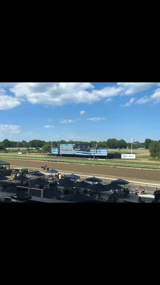Not our day yesterday @monmouthparkracetrack but another fun experience for our team. Thanks to them all for getting the horse there and @angel.cruzz01 for the ride. We will regroup and be back better! 👍💪